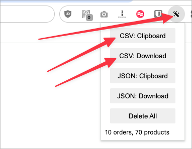 Export CSV