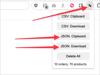 Export JSON