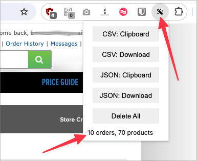 OrderWand menu